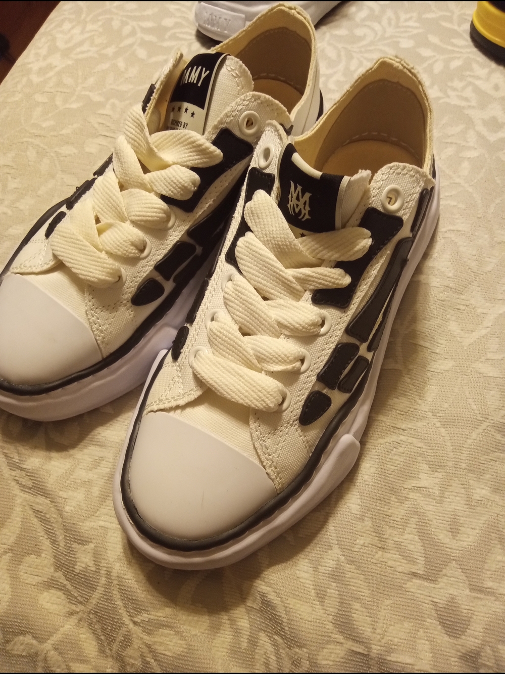 Kids Cream and Black Casual Sneakers by (unbranded)